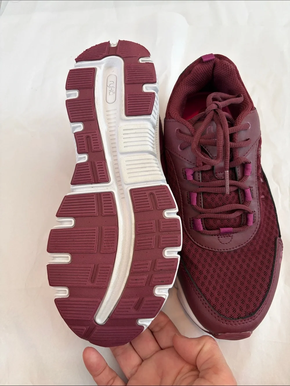 Ryka Womens Harmonic Leather Lifestyle Athletic and Training Shoes